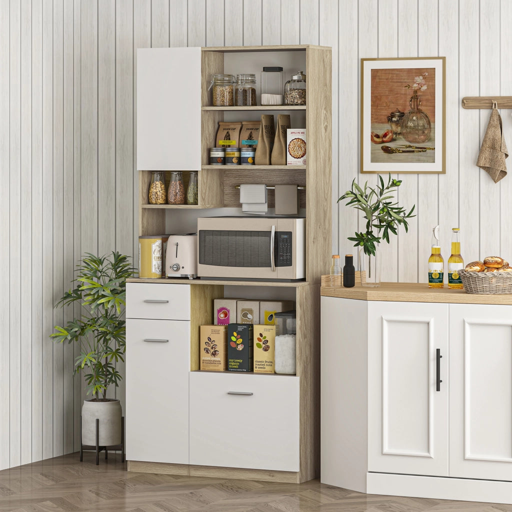 Armadio da cucina ¨C zephmum ¨C bianco legno 90x200x40