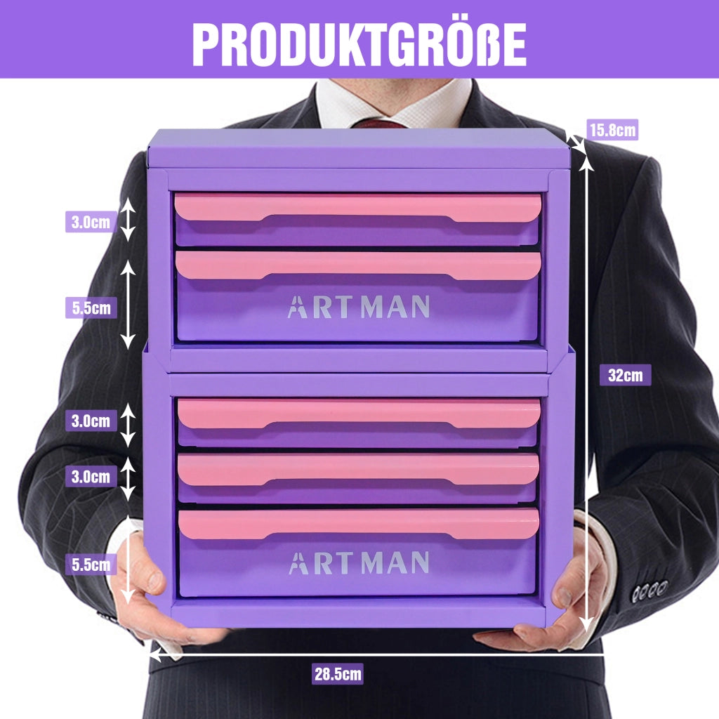 Organizzatore da scrivania a cassetto, strumento magico per riordinare la postazione di lavoro, contenitore per articoli da ufficio, mobiletto per cos