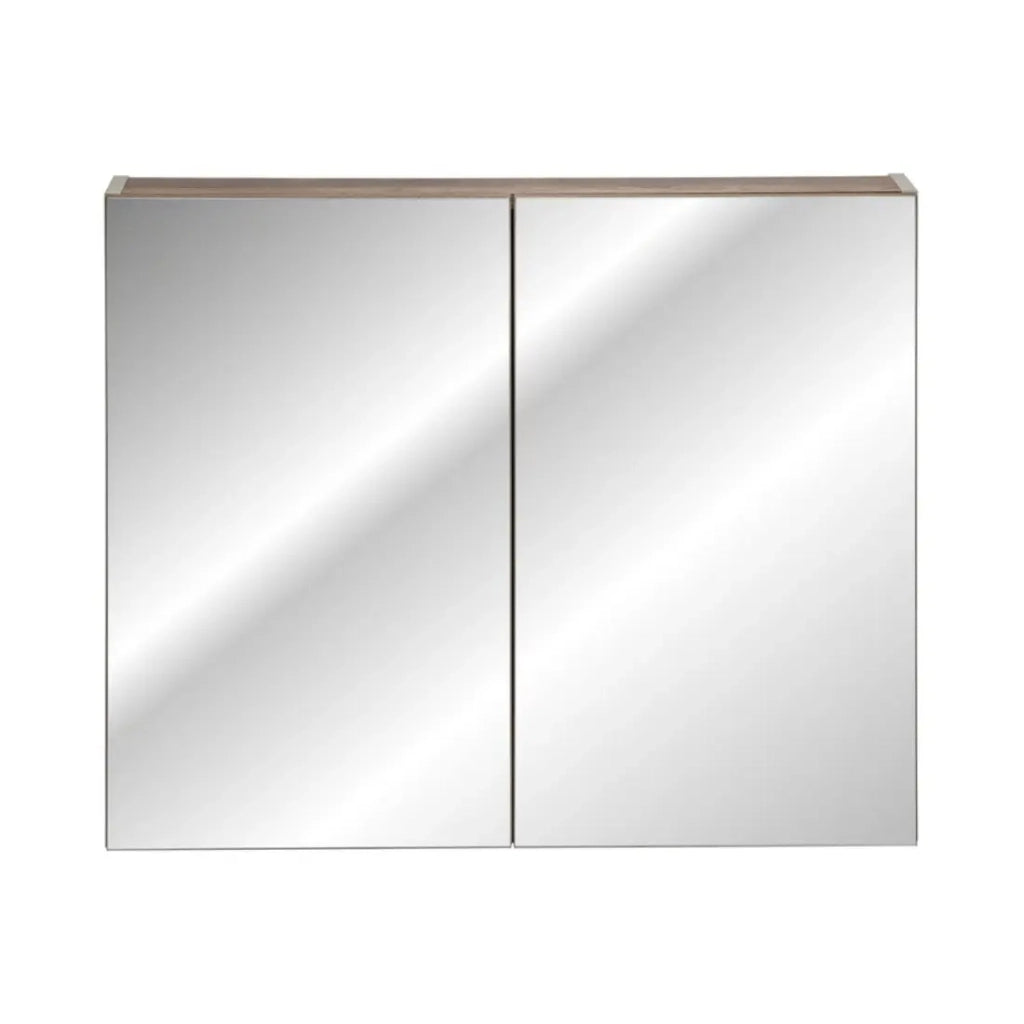 Mobile da bagno VANTA 80 cm taupe – Porte a battente con specchi