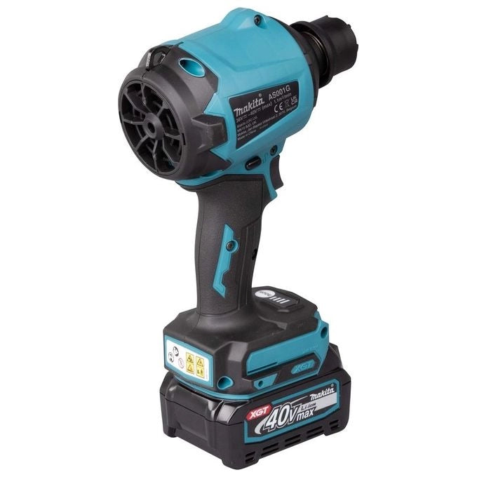 Makita AS001GZ Soffiatore Aspiratore a Batteria 40 V max XGT Motore Brushless Portata 1,1 m³-min Velocita' 200 m-s Pressione 29,7 kPa colore Nero Blu