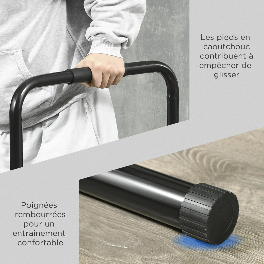 Barre Parallele ¨C Minimal ¨C Nero, Acciaio, 90-102x65x80-90cm
