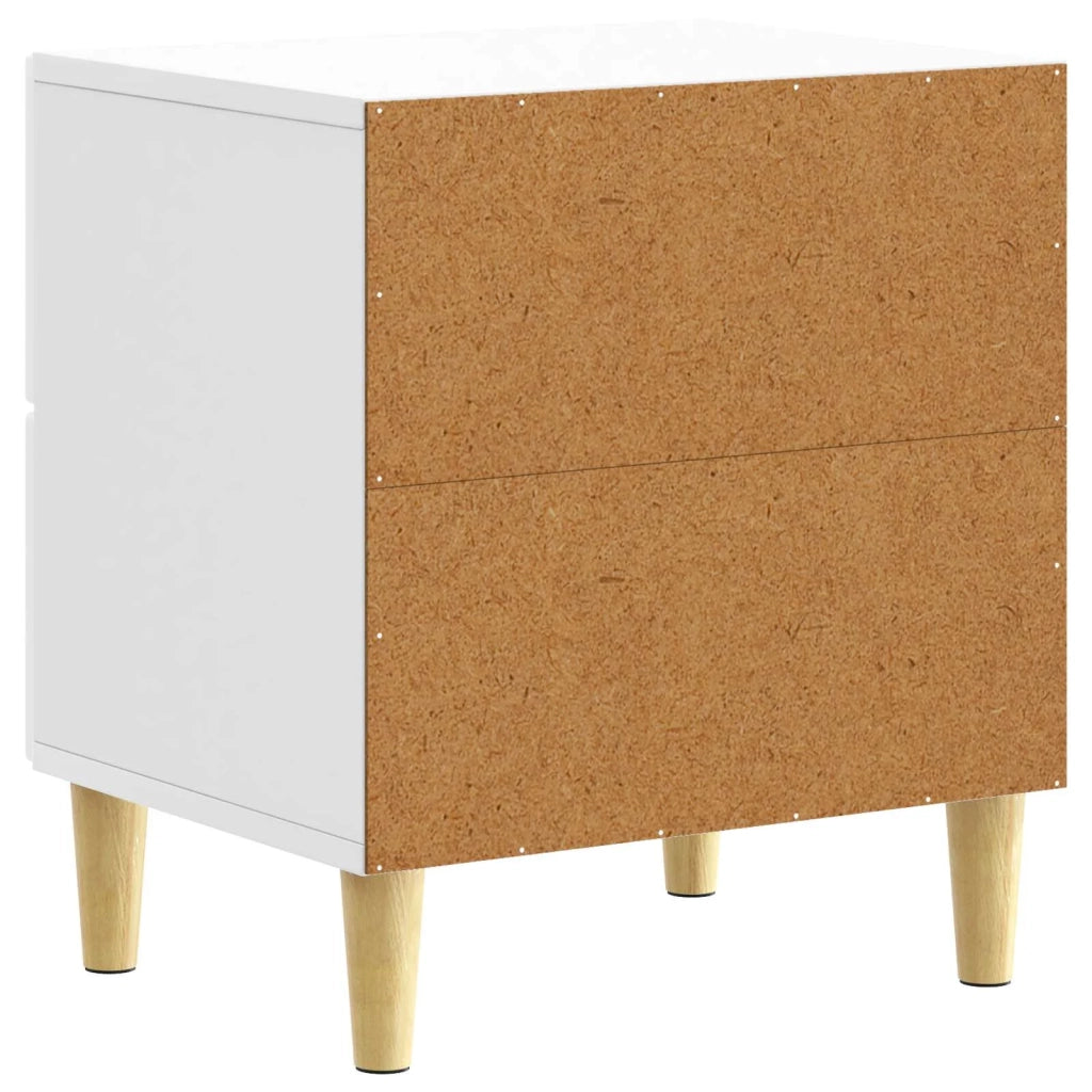 Comodino 2 pz Bianco Lucido 43 x 34,5 x 48 cm 894994