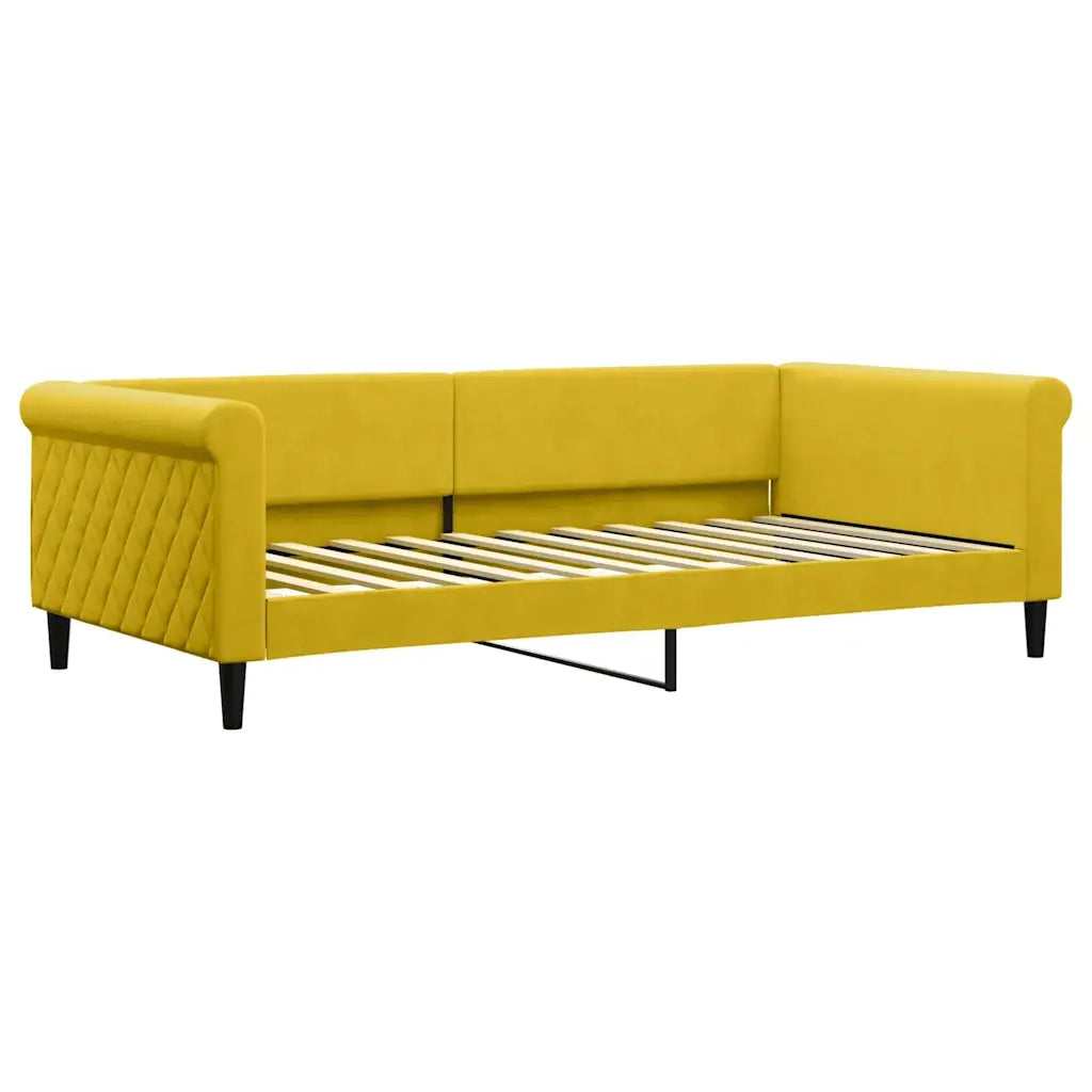 Letto da Giorno Giallo 100x200 cm in Velluto 354256