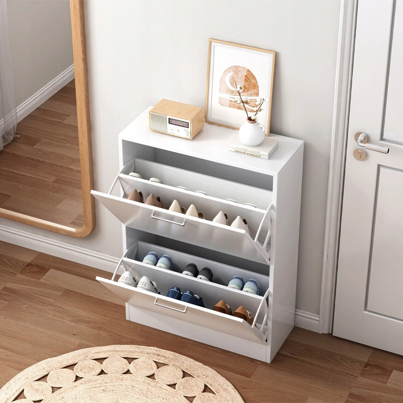Armadio per scarpe bianco guardaroba scaffale per scarpe cassettiera loft moderna 60 cm