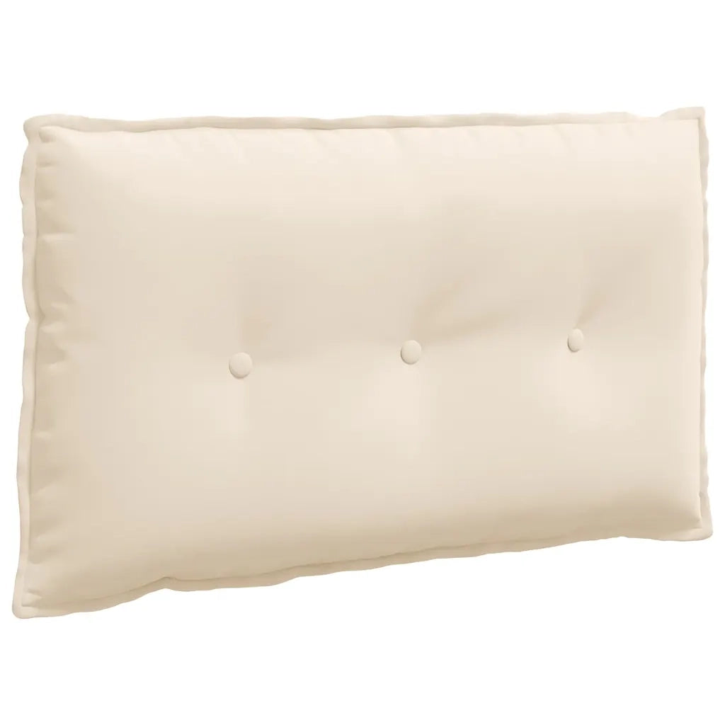 Cuscino per Schiena Beige 80 x 50 cm Tessuto in Microfibra 42014735