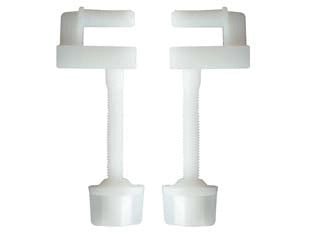 CERNIERE PER SEDILI WC IN PLASTICA BIANCA - 25 coppia