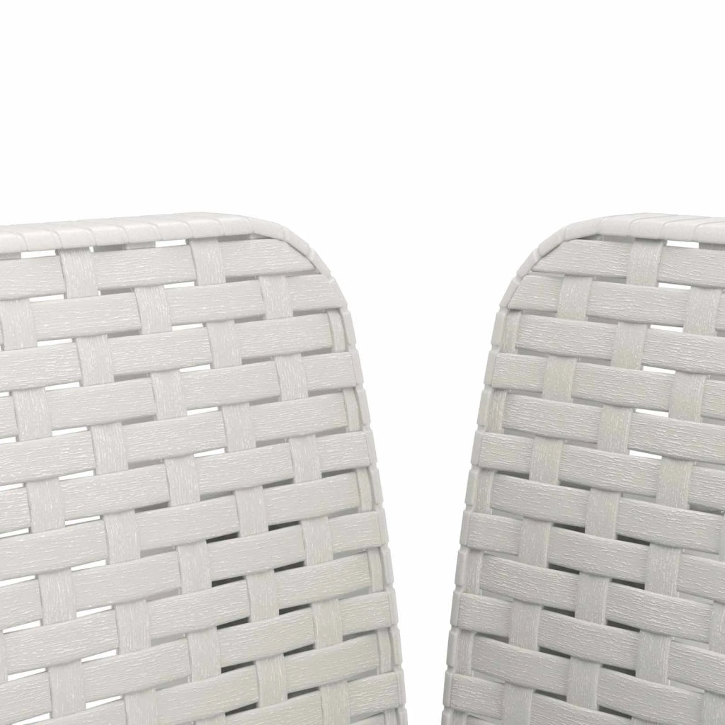 Poltrona a 1 Posto con Cuscino Aspetto Rattan PP Bianco 8011860