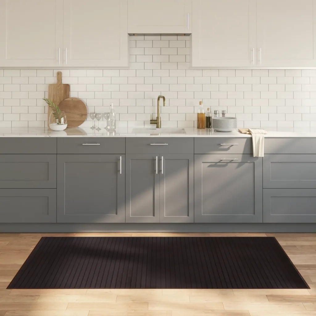 Tappeto del soggiorno | Tappeto Rettangolare Marrone Scuro 100x200 cm in Bamb¨´