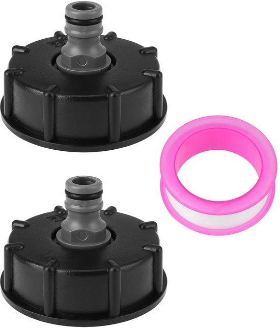 Capocchia di riempimento acqua per camper - 2x Capocchia di riempimento acqua - Alta tenuta ermetica - Adatta per connettore Hozelock - Ideale per camper - Modello compatibile con Hozelock