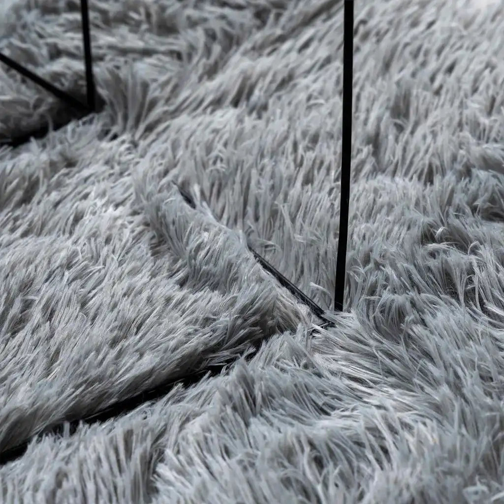 Tappeto del soggiorno | Tappeto Shaggy a Pelo Lungo NAVARRA Grigio Chiaro 60x100 cm