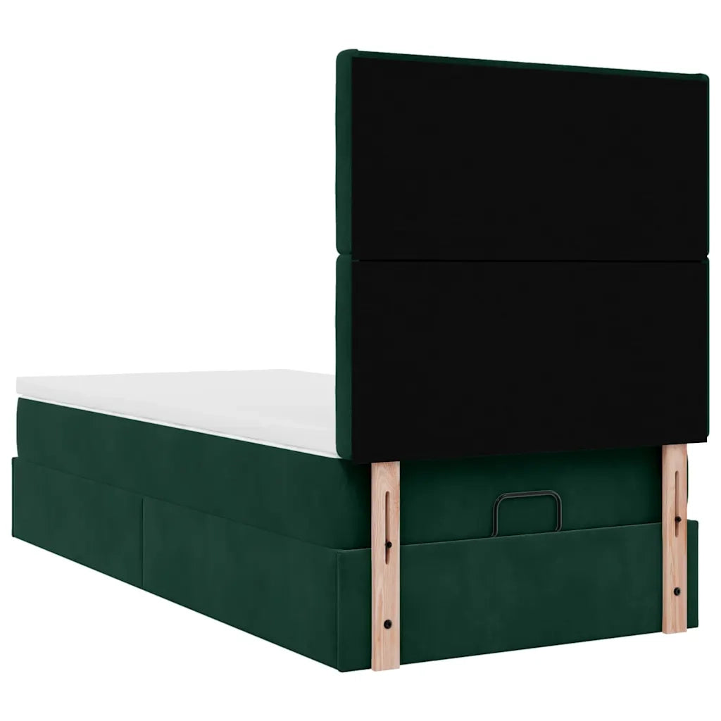 Struttura Letto Pouf con Materassi 80x200 cm Velluto 3314429