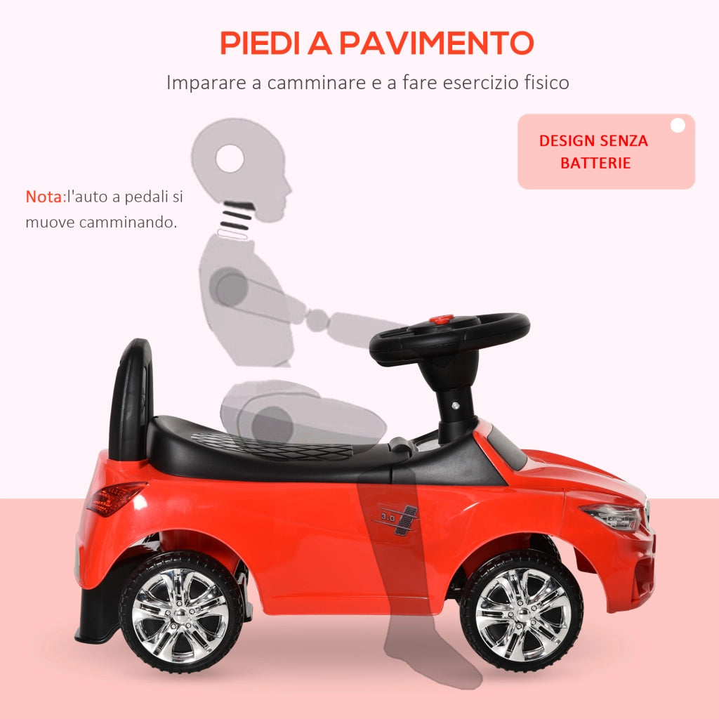 Macchinina per Bambini Cavalcabile con Volante ¨C Minimal ¨C Rosso