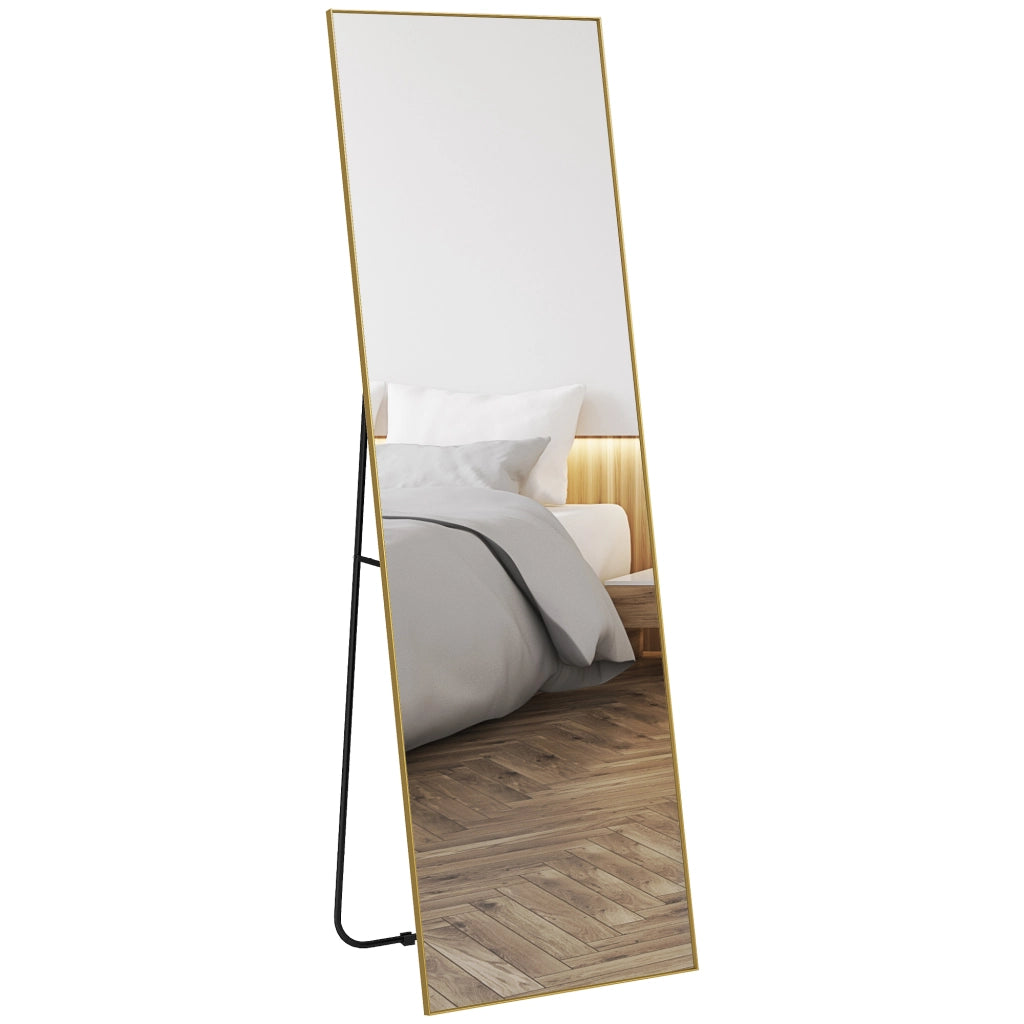 Specchio Pieno Lunghezza Parete ¨C zephmum ¨C Dorato 50x160 cm