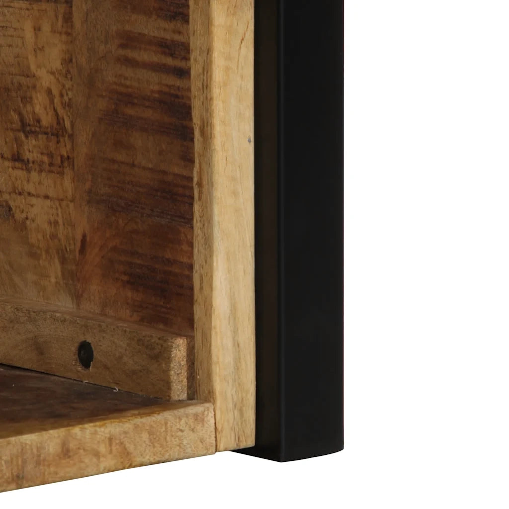 Comodino 40x35x40 cm in Legno Grezzo Massello di Mango 4015957