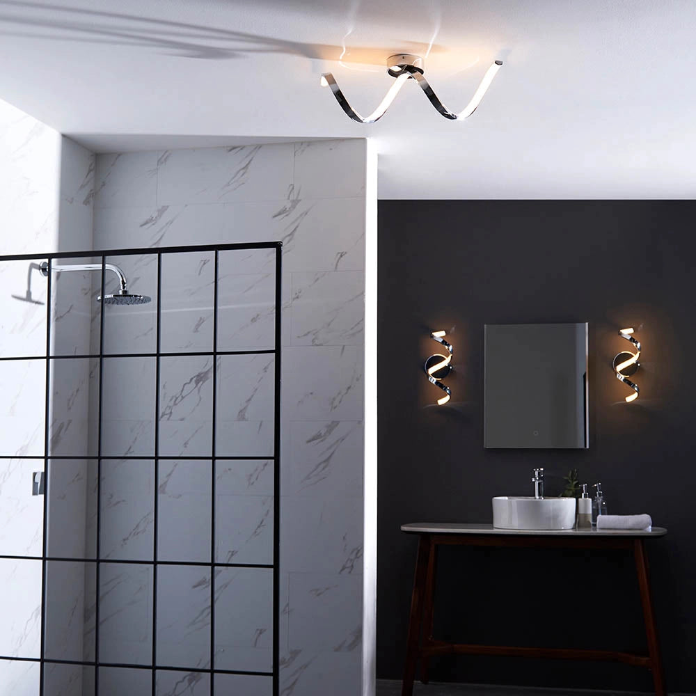 Applique bagno moderna cromo LED 12W IP44 Astral Endon