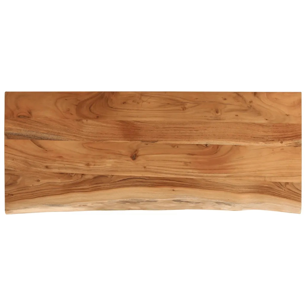 Piano Tavolo 110x40x2,5 cm Rettangolare Legno Acacia Bordi Vivi 370253