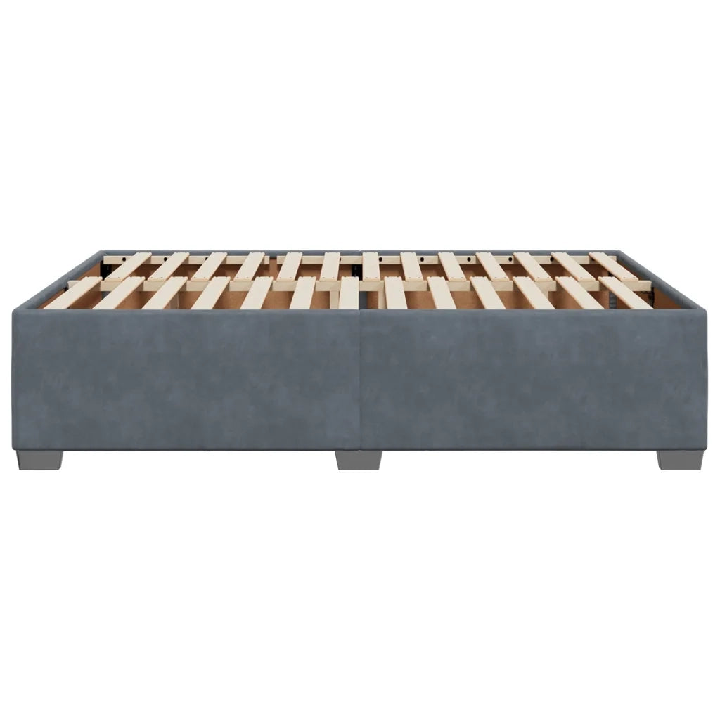 Giroletto senza Materasso Grigio Scuro 140x190 cm Velluto 3284632