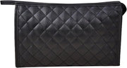 Borsa cosmetica per trucco in classico nero con specchio