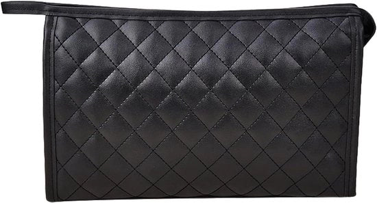 Borsa cosmetica per trucco in classico nero con specchio