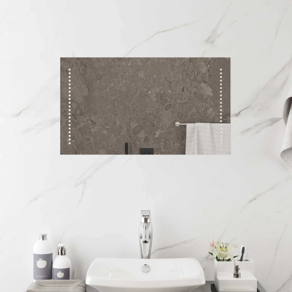 Specchio da bagno LED Trasparente 70 x 40 cm vetro temperato 42045776