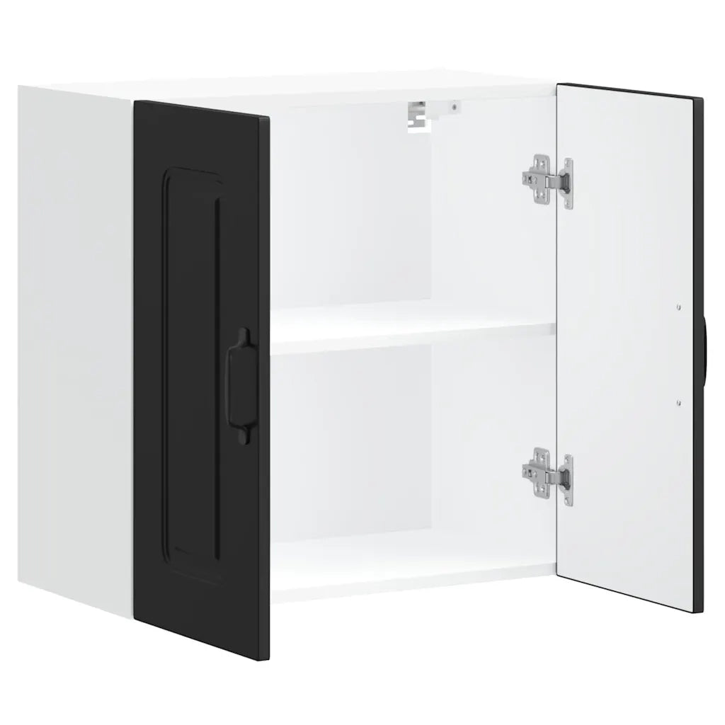 Pensile da cucina Kalmar 60 x 31 x 60 cm ampio spazio contenitivo moderno in legno composito nero 02_0049983