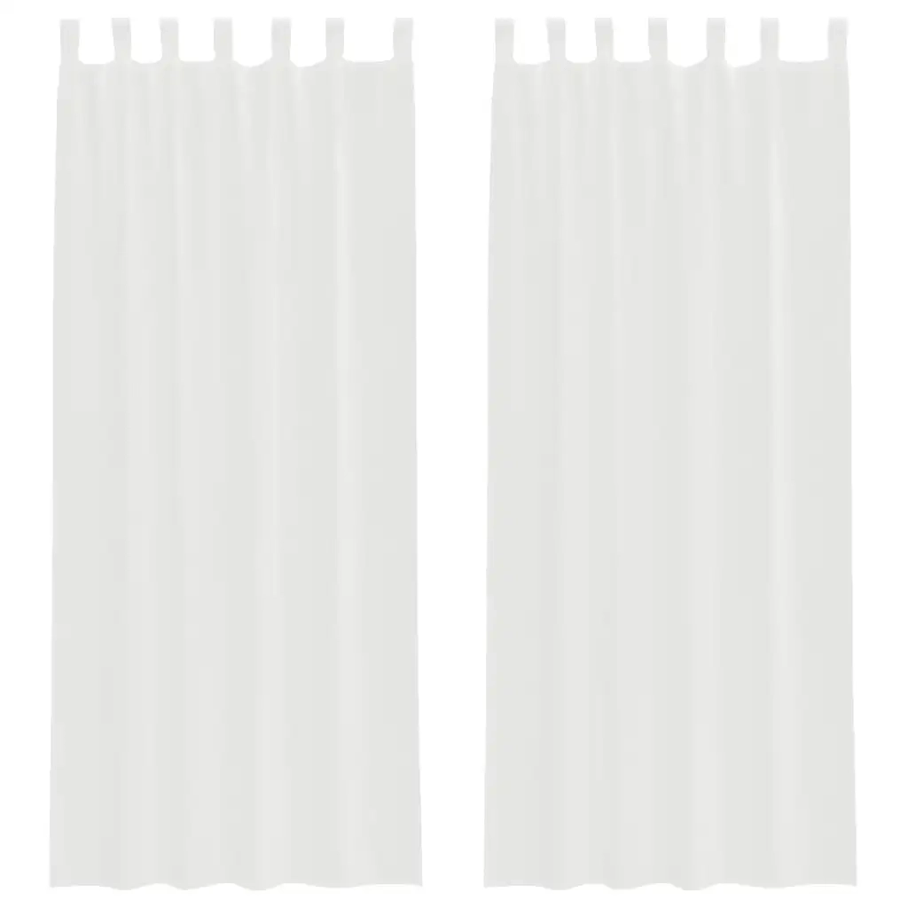 vidaXL Tende in Voile con Passanti 2 pz Bianco 140x260 cm