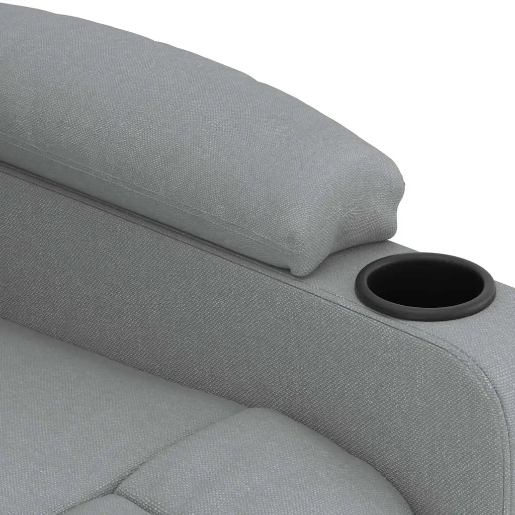 Poltrona Massaggiante Elettrica Grigio Chiaro in Tessuto 3098789