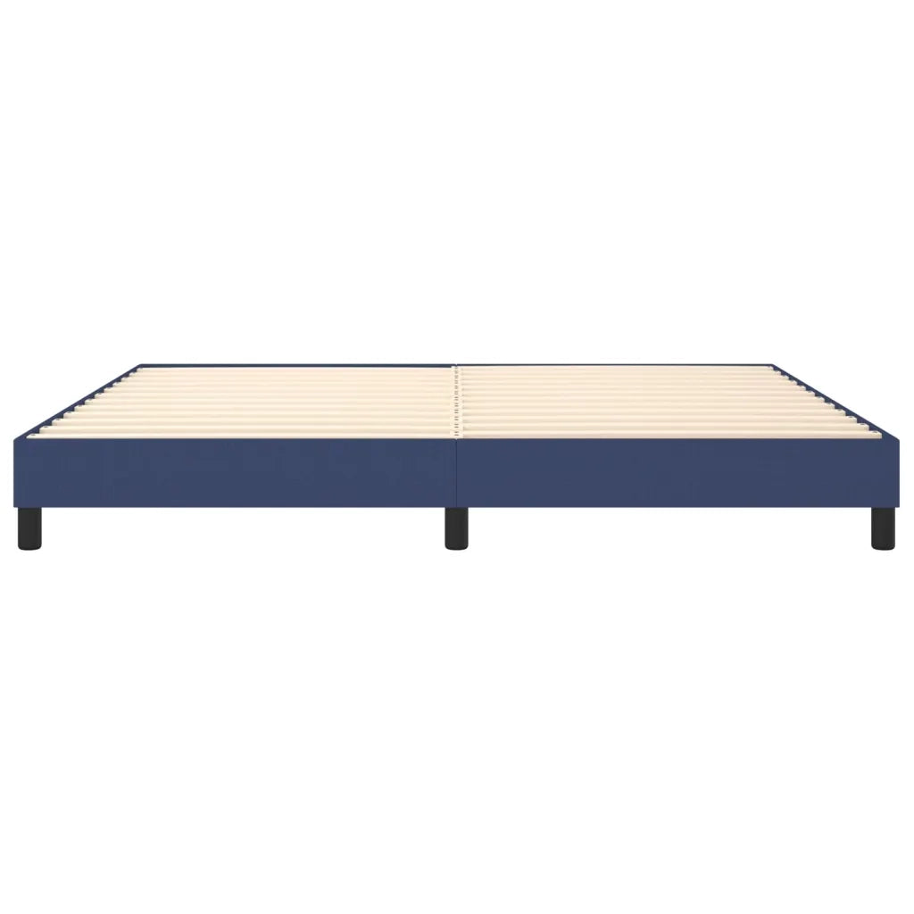 Struttura Letto a Rete a Molle Blu 200x200 cm in Tessuto 3120546