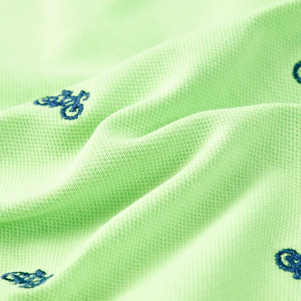 Polo da Bambino Verde Neon 116 12156