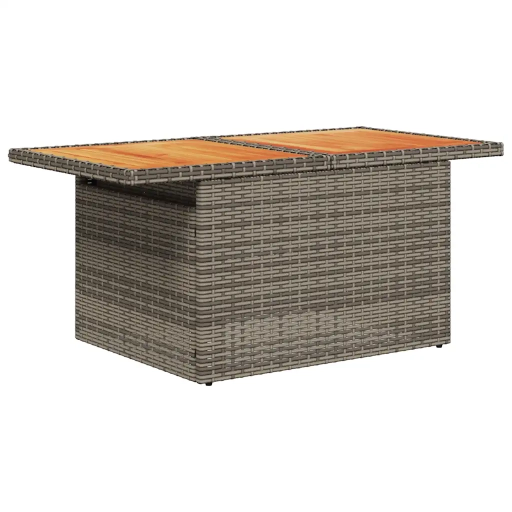 Set Divani da Giardino 7pz con Cuscini Grigio Polyrattan Acacia 3327672