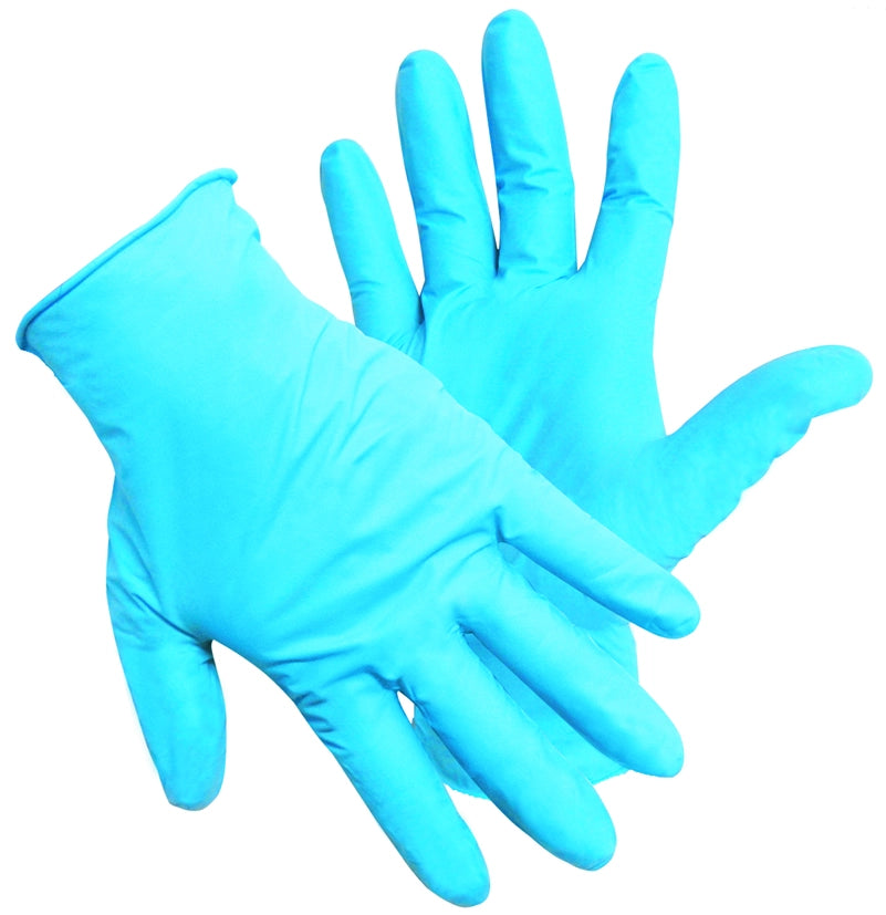 GUANTI MONOUSO IN NITRILE NITROFLEX CF.100 PZ. Col. Blu tg. 9,5 (XL)