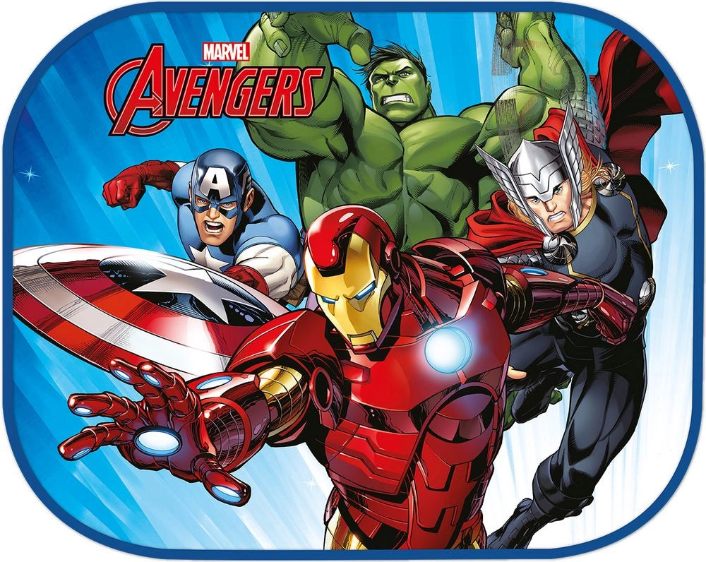 Tendine laterali auto Marvel Avengers 44x35 cm â€“ Parasole supereroi