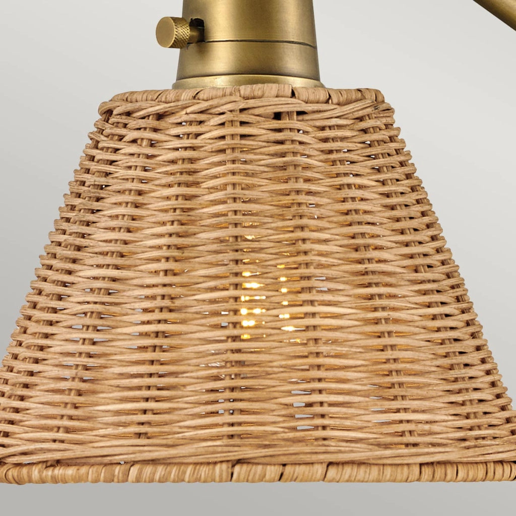 Applique ARTI Hinkley ottone rattan lettura E27 60W