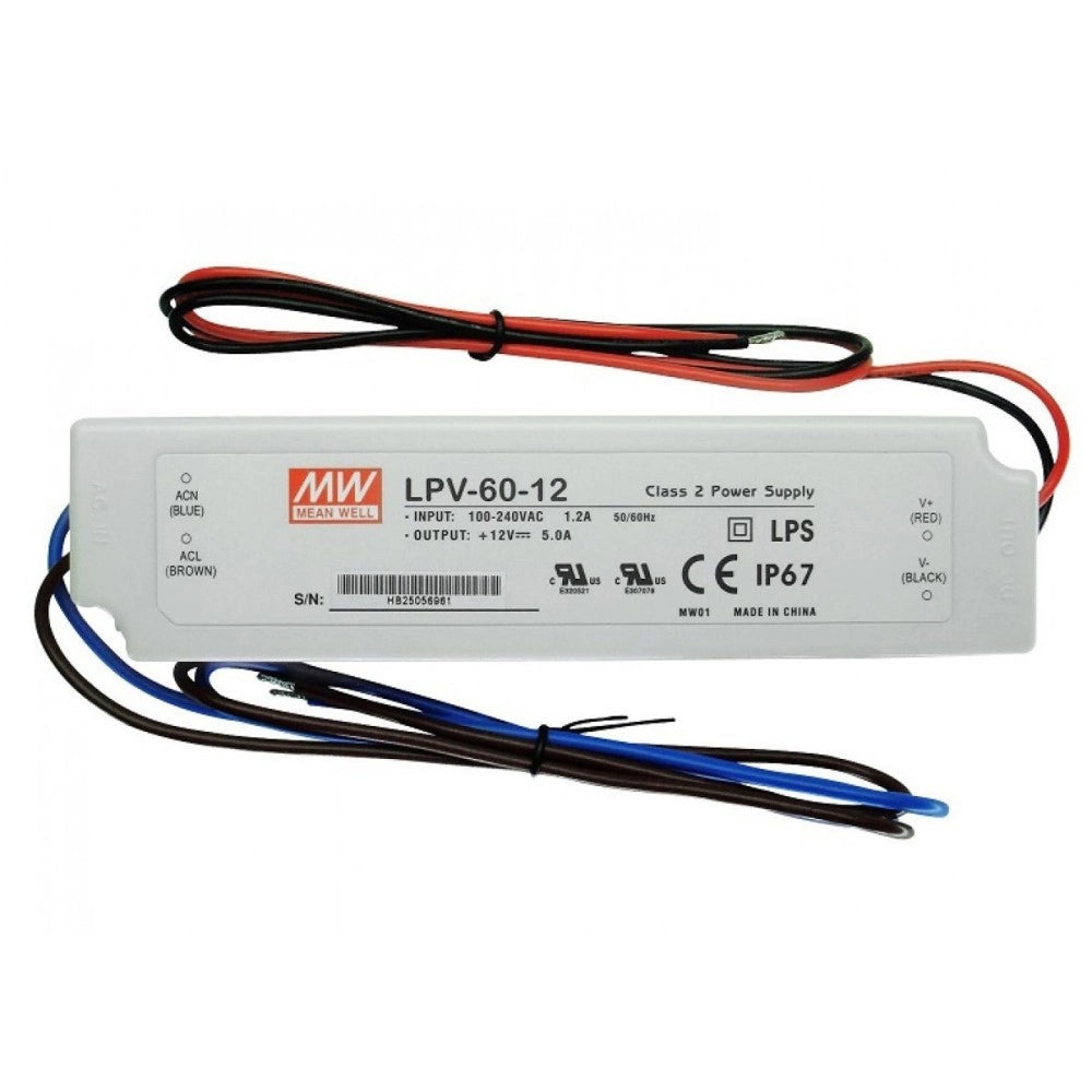Trade Shop - Trasformatore Driver Alimentatore Per Strisce Strip Led Faretti 60 W Watt -