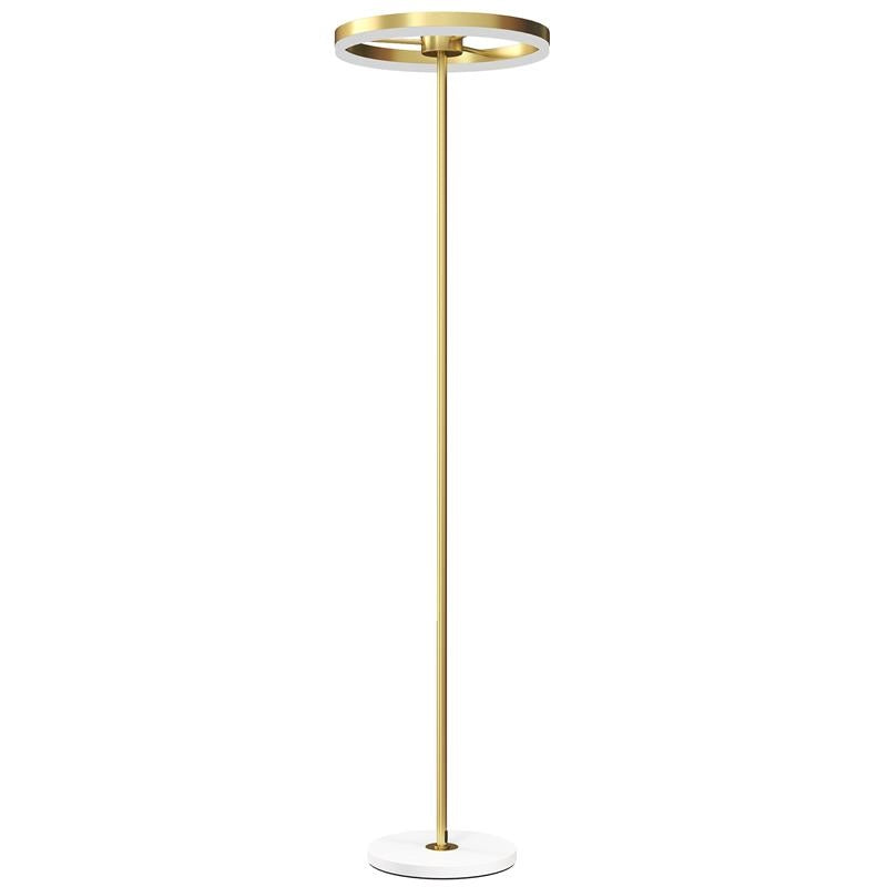 LAMPADA DA TERRA MODERNA CON LUCE DIMMERABILE CON INTERRUTTORE A PEDALE E 3 LUMINOSITÓ, ORO