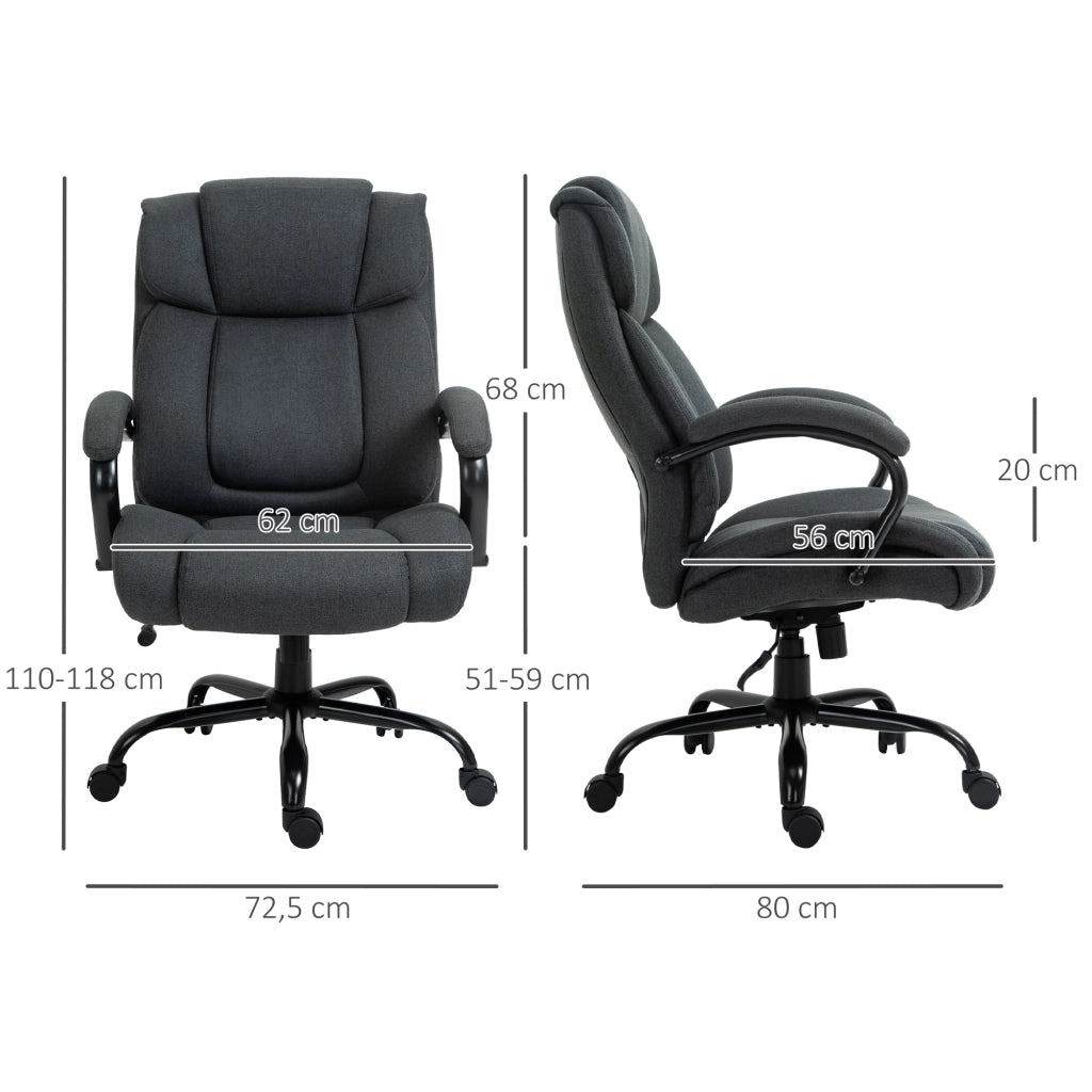 Sedia da ufficio ¨C Minimal ¨C grigio con braccioli imbottiti