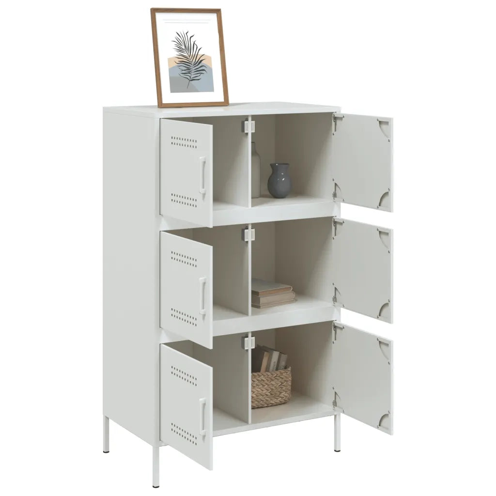Credenza Bianca 68x39x113 cm in Acciaio 842963