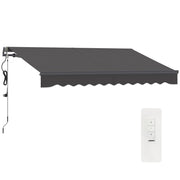 Tenda da Sole Retrattile Elettrica con Manovella ¨C Xylo ¨C Grigio Scuro 296x250 cm