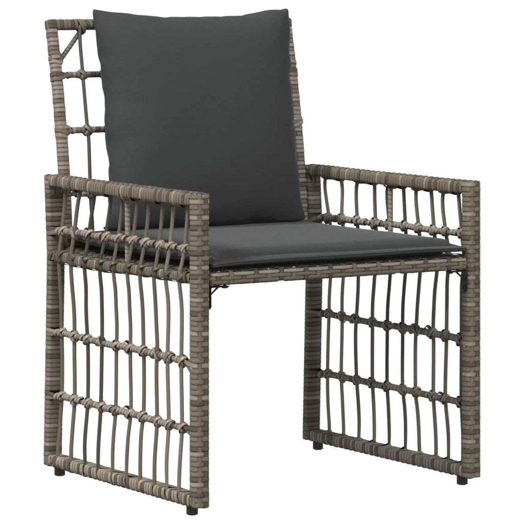 Set di Mobili da Esterno 3 pcs Nero e Grigio scuro 42025141