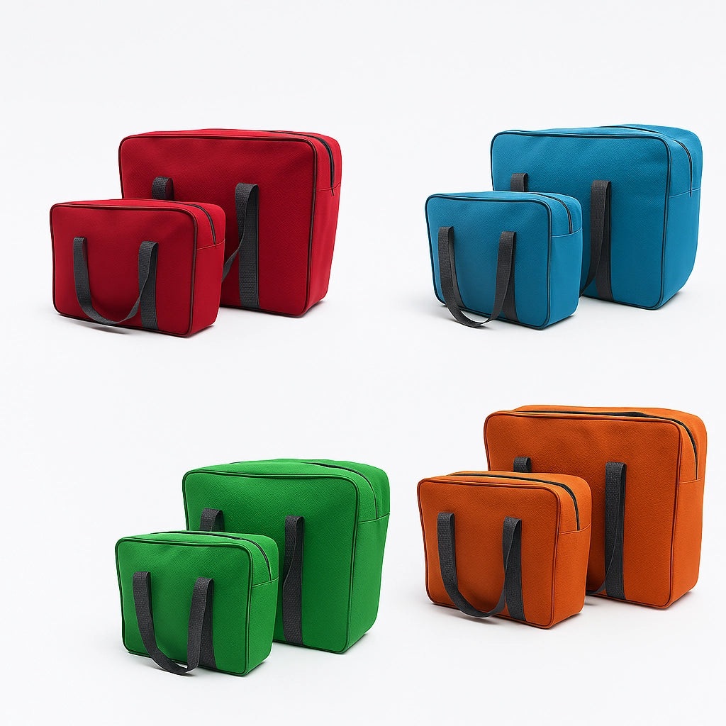 Kit 2 Borse Termiche 24LT 7LT Pratiche Salvaspazio Resistenti, Verde