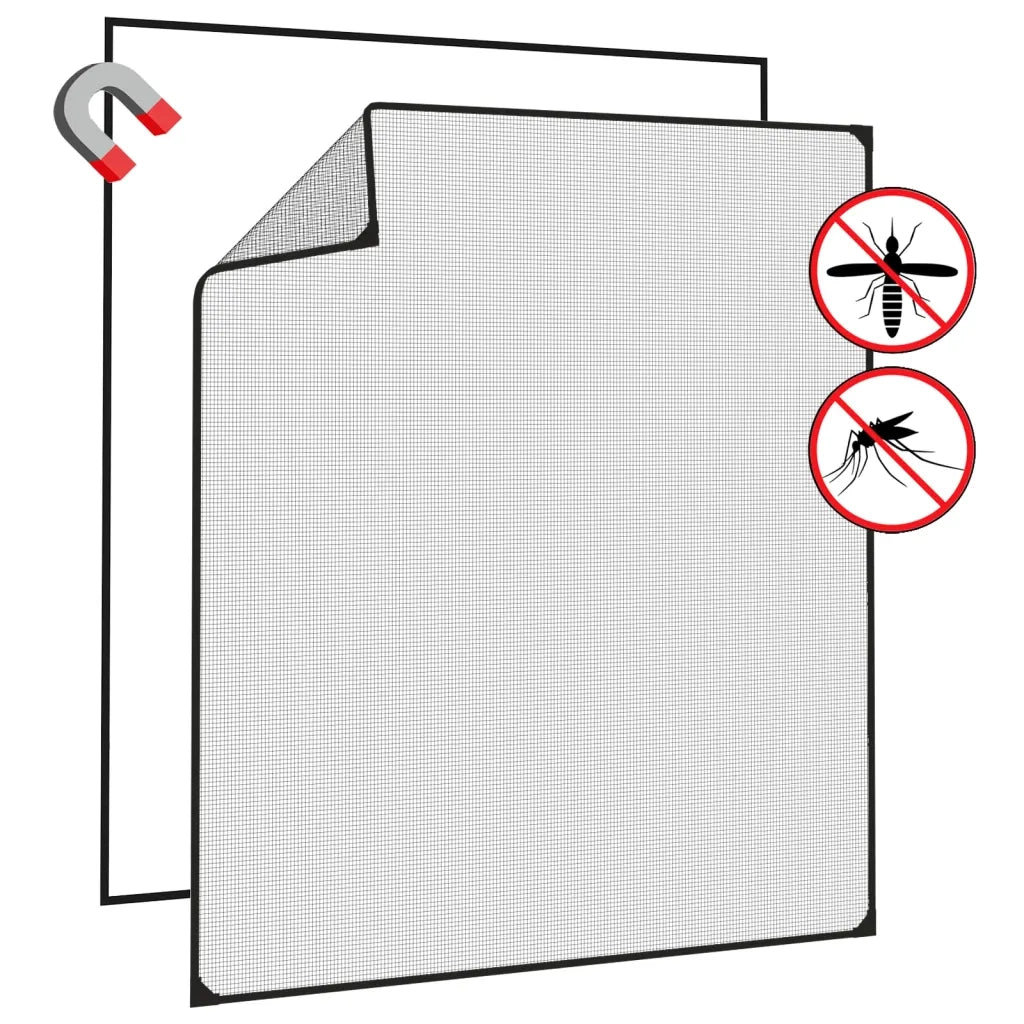 Zanzariera Magnetica per Finestre Antracite 120x140 cm 153854