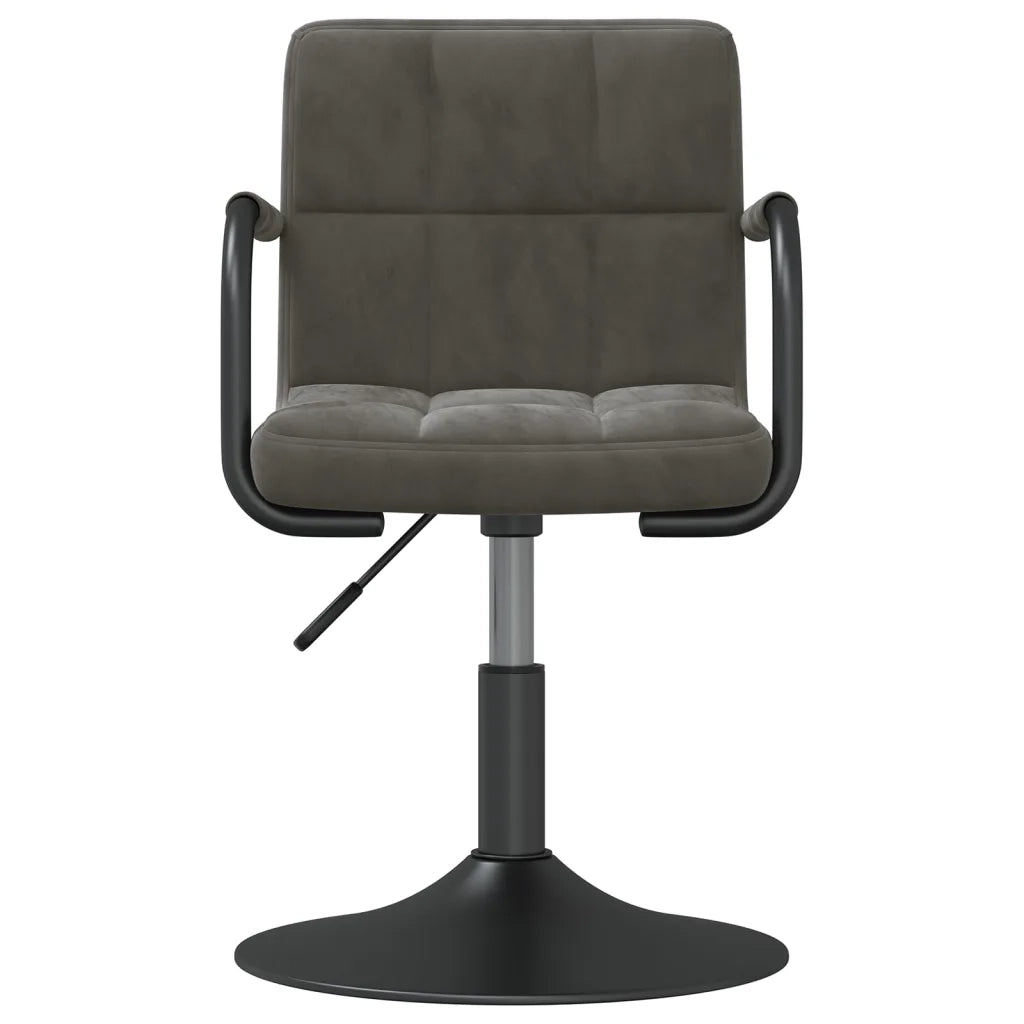 Sgabello da Bar Grigio Scuro in Velluto 334607