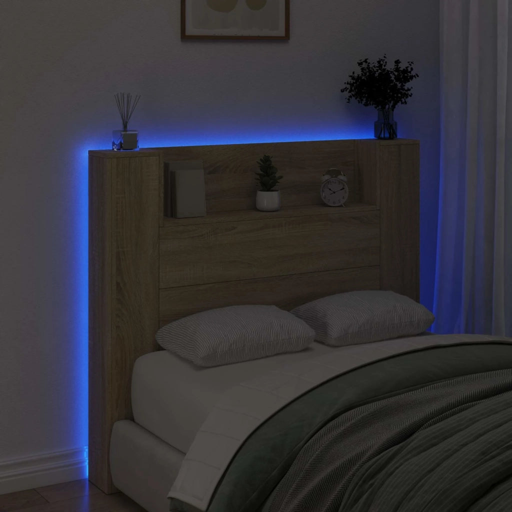 Testata con Mobile e LED Sonoma 120 x 16,5 x 103,5 cm 8006537
