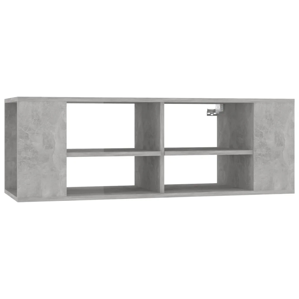 Mobile TV Parete Grigio Cemento 102x35x35 cm Legno Multistrato 806242
