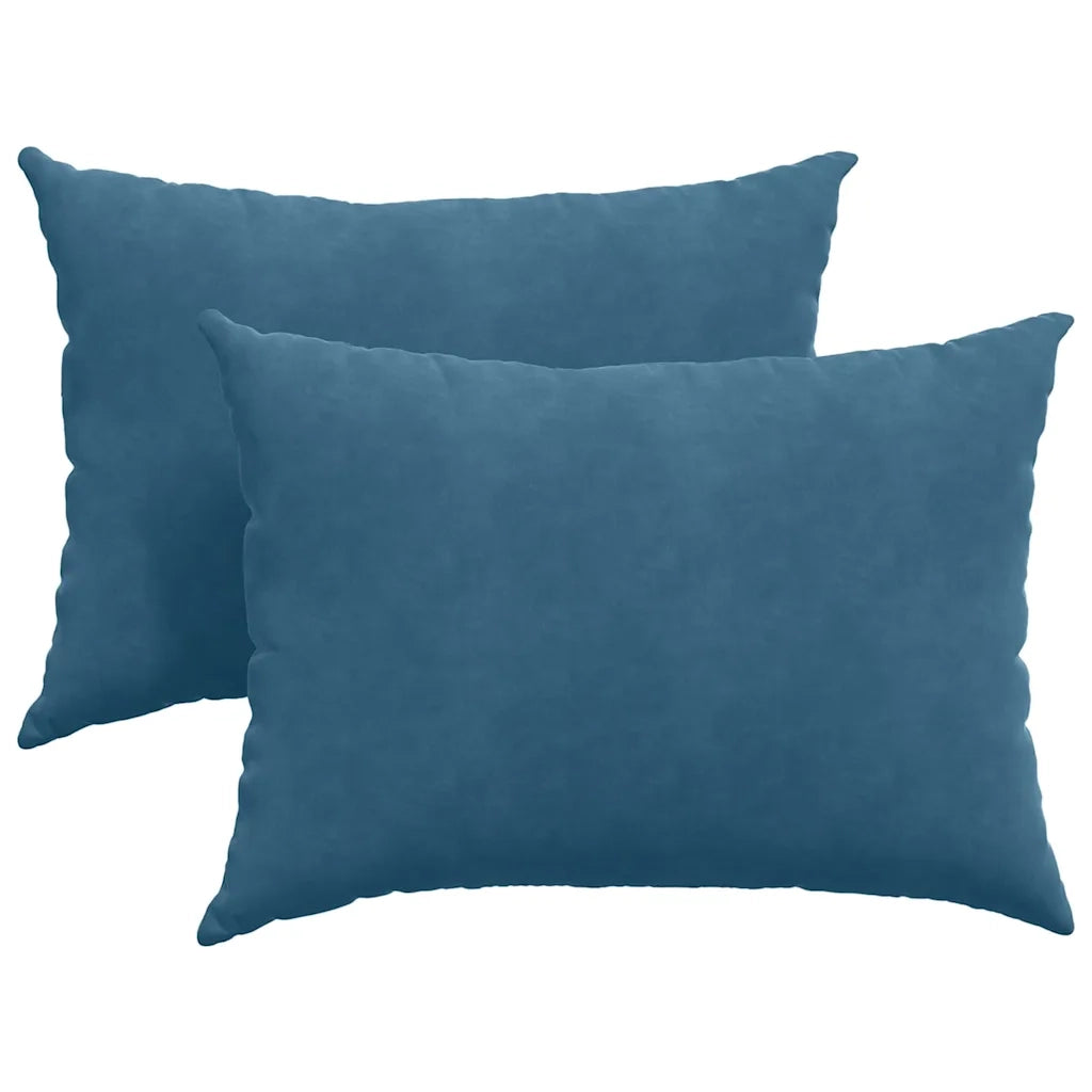 Cuscini da Divano 2 pcs Blu 70 x 50 cm Tessuto in Cords 42013755