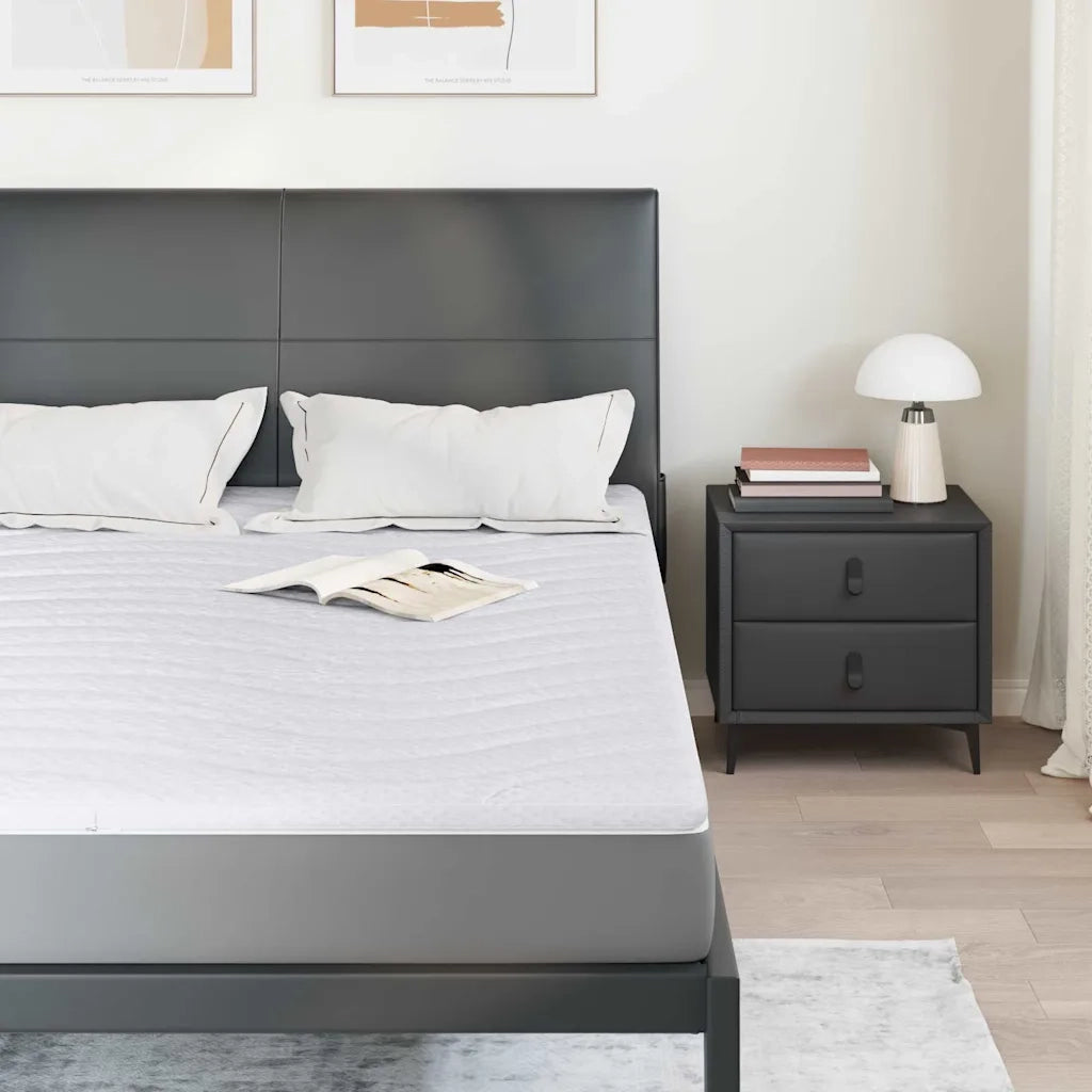 Topper per materasso Bianco 160 x 200 cm Tessuto a maglia 4106409