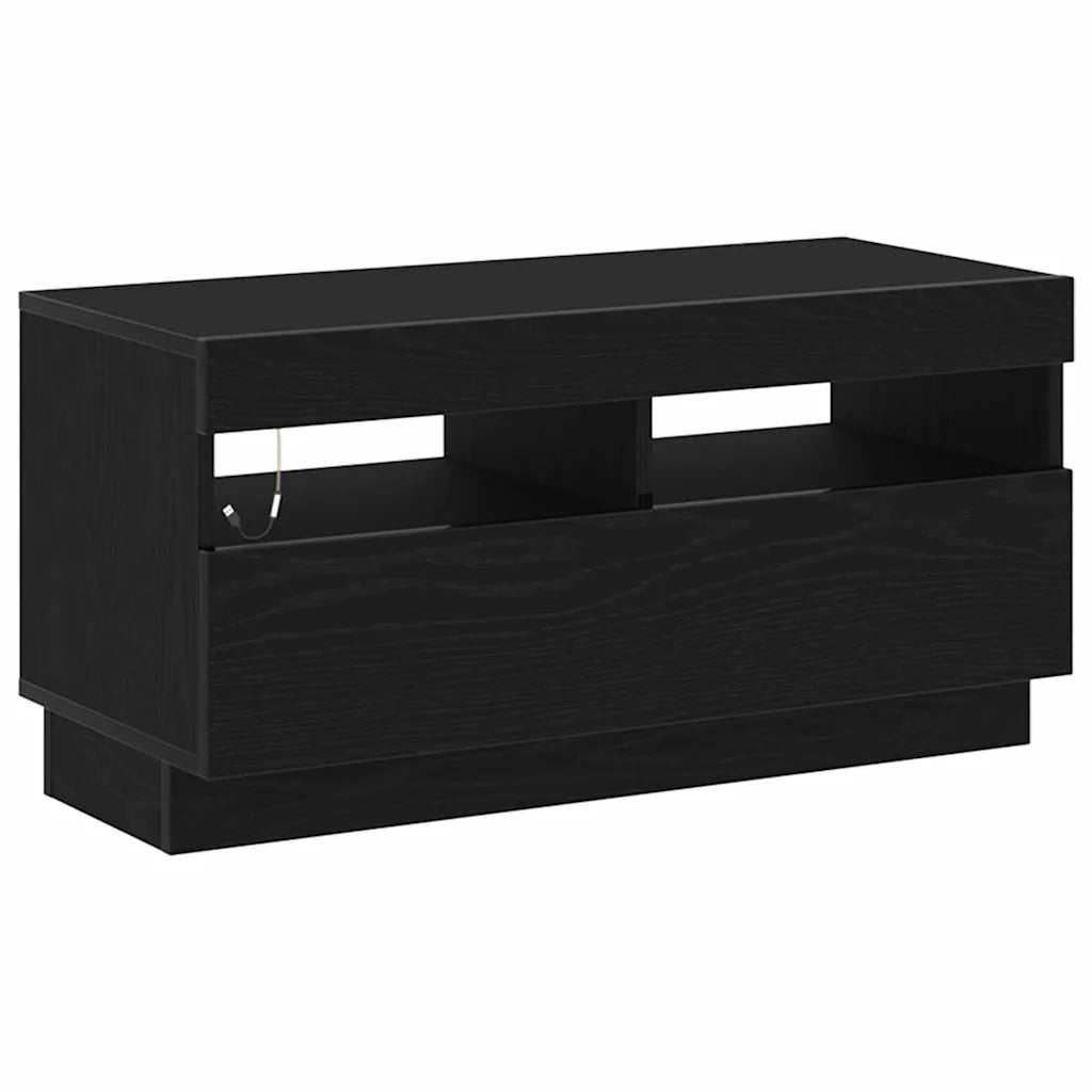 Mobile TV | Armadietto TV | Mobile Porta TV Rovere Nero 80 x 35 x 40 cm Legno multistrato