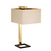 Lampada da tavolo oro paralume beige E27 Plein Elstead