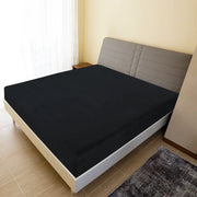 Lenzuolo con Angoli Jersey Nero 160x200 cm Cotone 136216