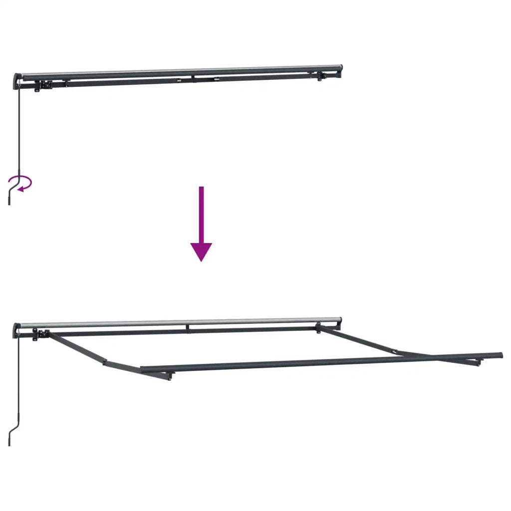 Tenda retrattile Tortora 400 × 350 cm Poliestere e Alluminio 3426131